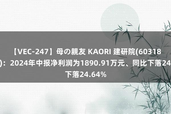 【VEC-247】母の親友 KAORI 建研院(603183.SH)：2024年中报净利润为1890.91万元、同比下落24.64%