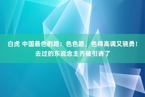 白虎 中国最色的路：色色路，色得高调又骁勇！去过的东说念主齐被引诱了